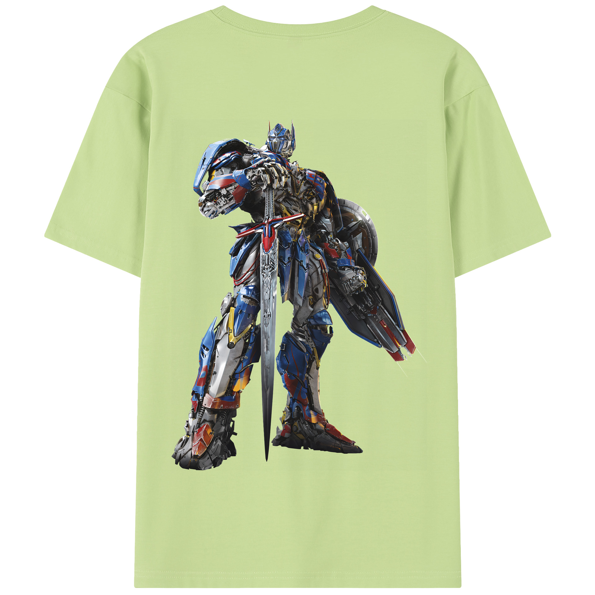 （画像用） Transformers トランスフォーマー 綿100％半袖Tシャツ（背面プリント）